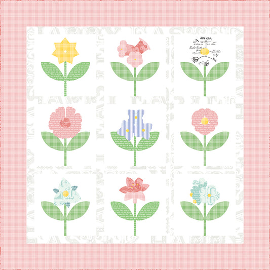 Free Egg Hunt Vintage Flowers Quilt Pattern