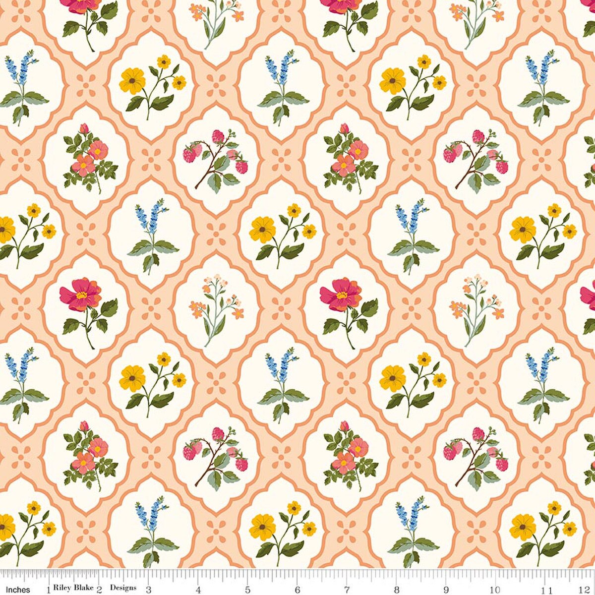 Virginia Rose Wallflower Shell Fabric