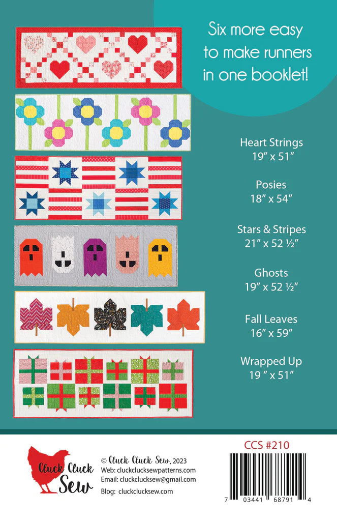 Cluck Cluck Sew Modern Holiday Table Runners Vol. 2 Quilt Pattern