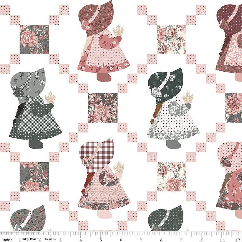 A Walk on the Prairie Sunbonnet Sue Wide Back Fabric - By the yard