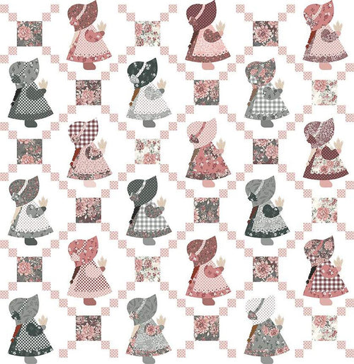 A Walk on the Prairie Sunbonnet Sue Wide Back Fabric - By the yard