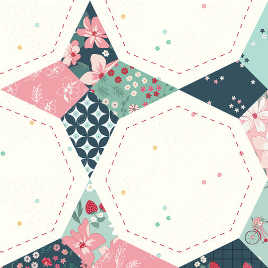 PREORDER Berry Market Star Multi Wide Back Fabric - By the yard
