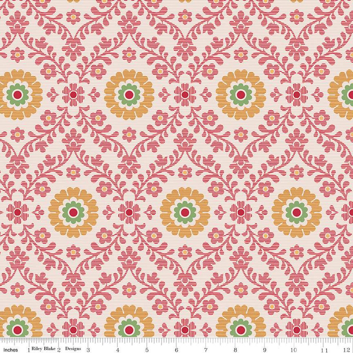 Piece & Plenty Wallpaper Marigold Wide Back Fabric - By the yard