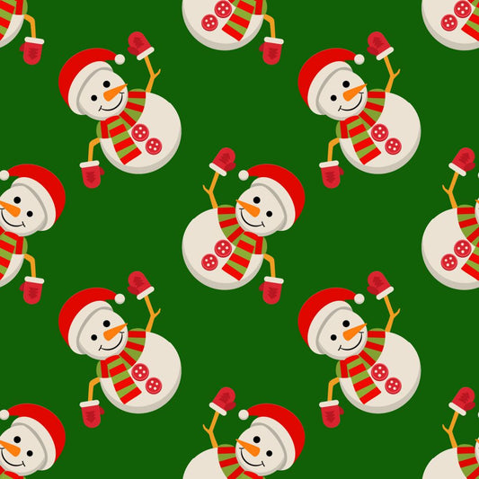 Fat Quarter Christmas Waving Snowman