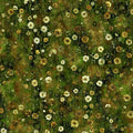 Wildflower Meadow Autumn Olive Fabric