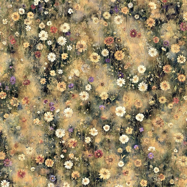Wildflower Meadow Cornsilk Fabric