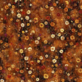 Wildflower Meadow Golden Walnut Fabric