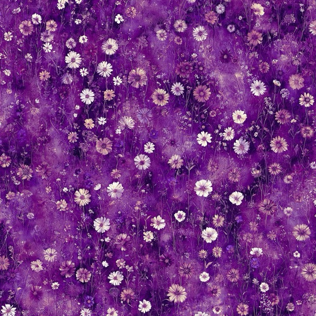Wildflower Meadow Grape Fabric