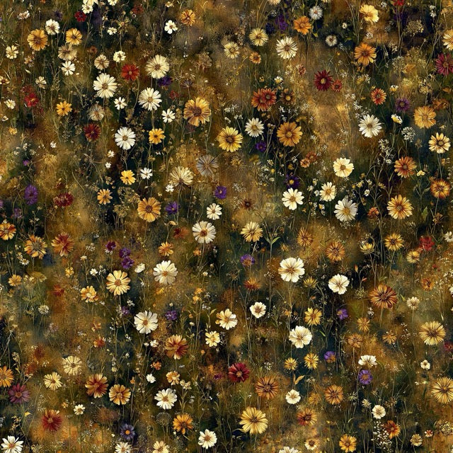 Wildflower Meadow Rustic Fabric