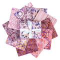 Batiks Wildflowers Misty Fat Quarter Bundle A 10pc