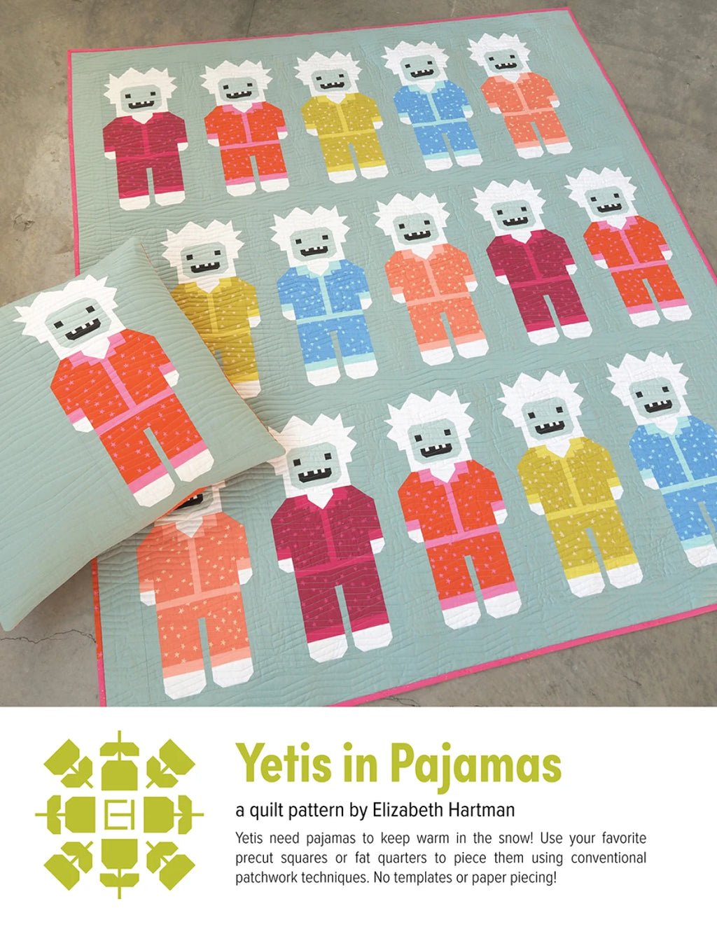 Elizabeth Hartman Yetis in Pajamas Quilt Pattern