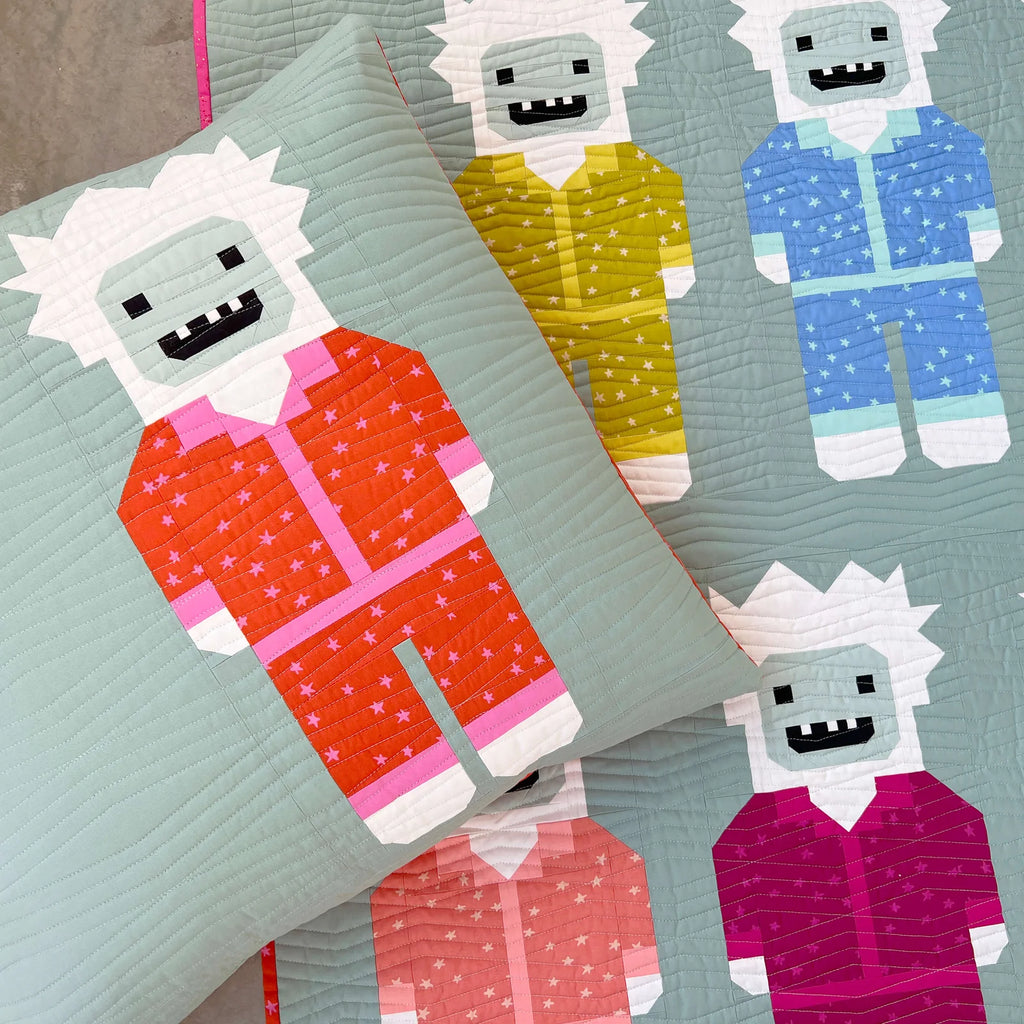 Elizabeth Hartman Yetis in Pajamas Quilt Pattern