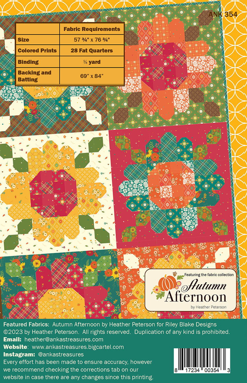 Anka's Treasures Zinnia Seeds Quilt Pattern
