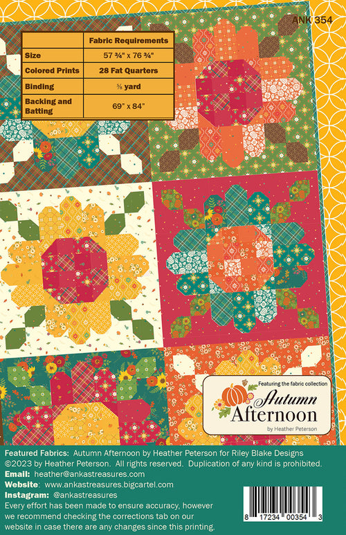 Anka's Treasures Zinnia Seeds Quilt Pattern
