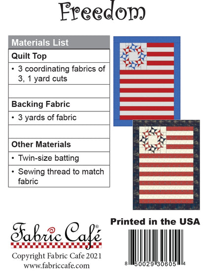 Fabric Cafe Freedom Quilt Pattern