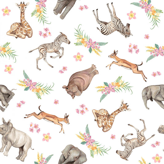 All Things Big Start Small Tossed Herbivores Fabric - By the yard