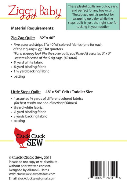 Cluck Cluck Sew Ziggy Baby Quilt Pattern