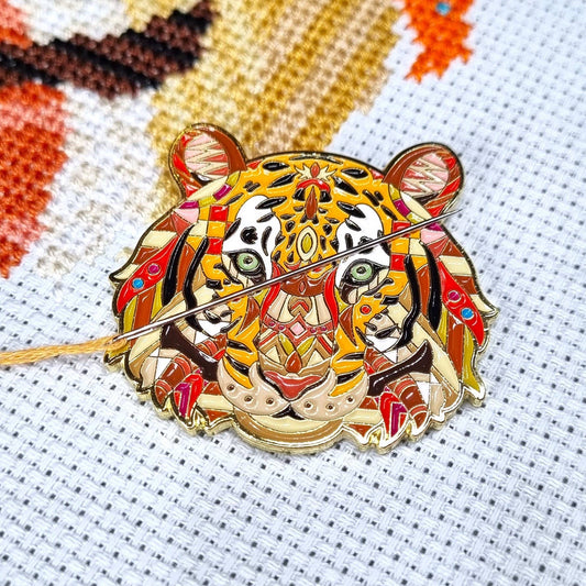 Mandala Tiger Needle Minder for Cross Stitch & Embroidery