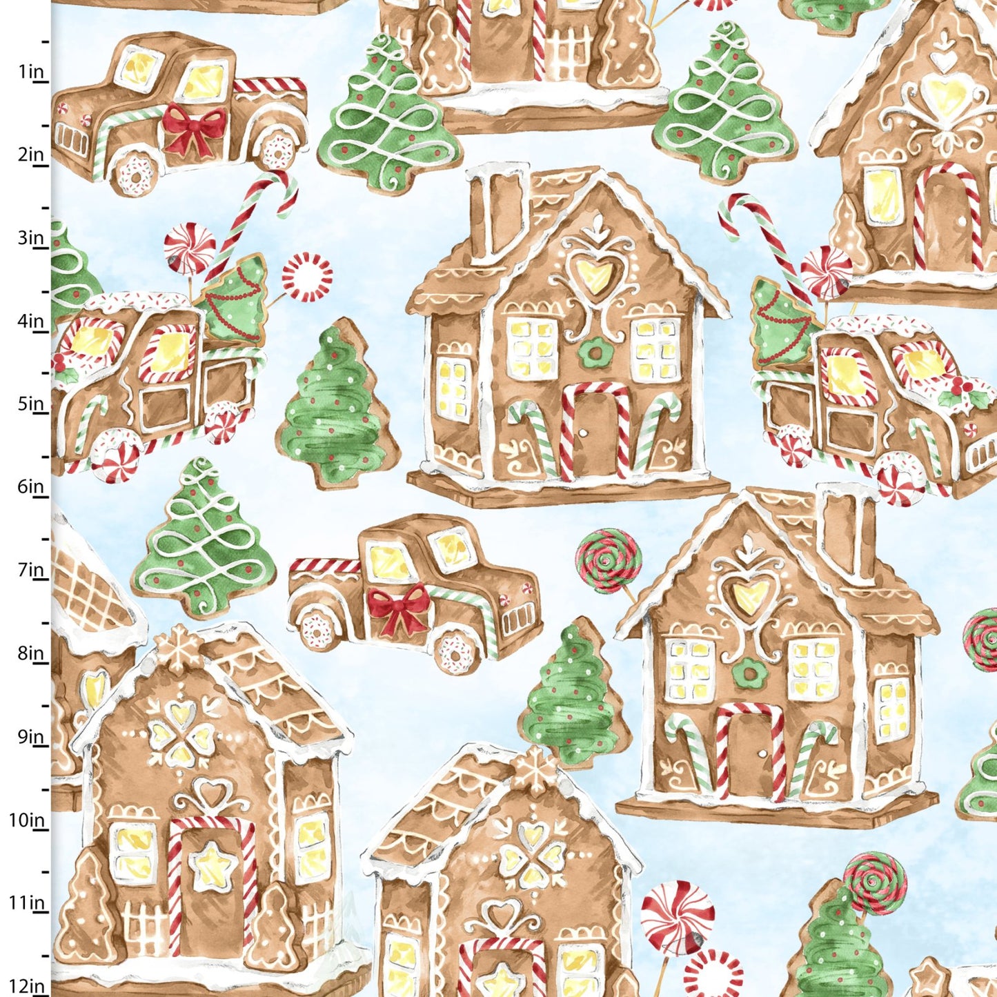 Gingerneering Fabric - Gingerbread Village - By the yard
