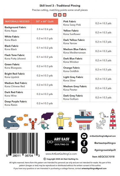Art East Going Coastal Quilt Pattern