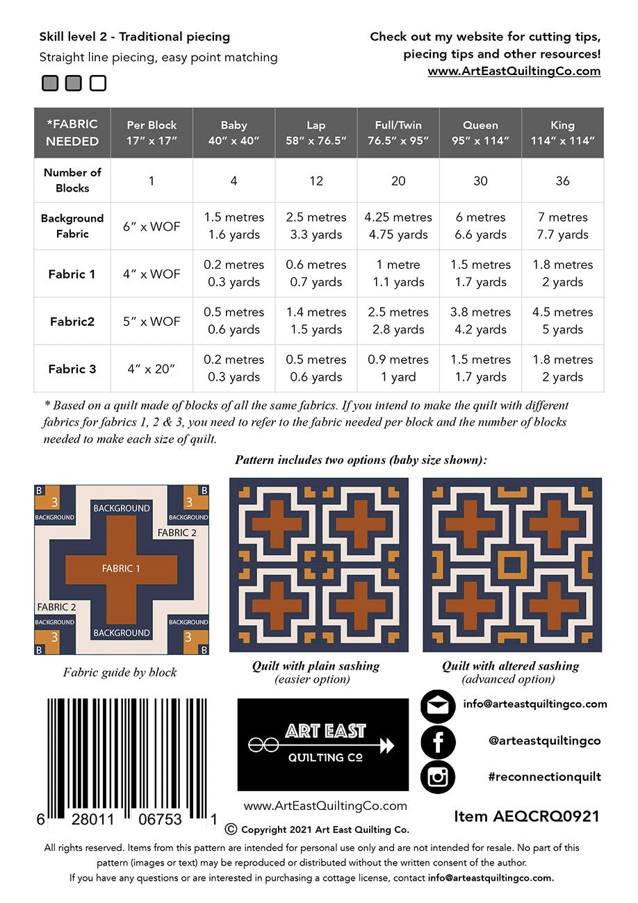 Art East Reconnection Quilt Pattern