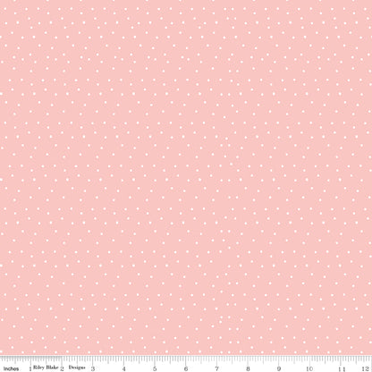 Sew Much Fun Dots Pink Fabric - By the yard
