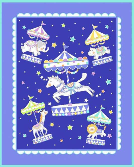 Children's Carousel Fabric Panel