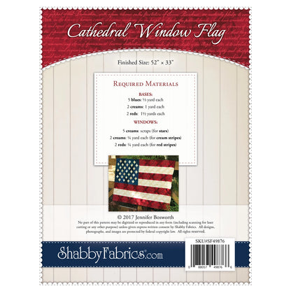 Shabby Fabrics Cathedral Window Flag Quilt Pattern