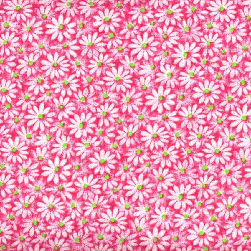 Calico Daisy Fabric Flamingo By the yard Keeper of the Scissors
