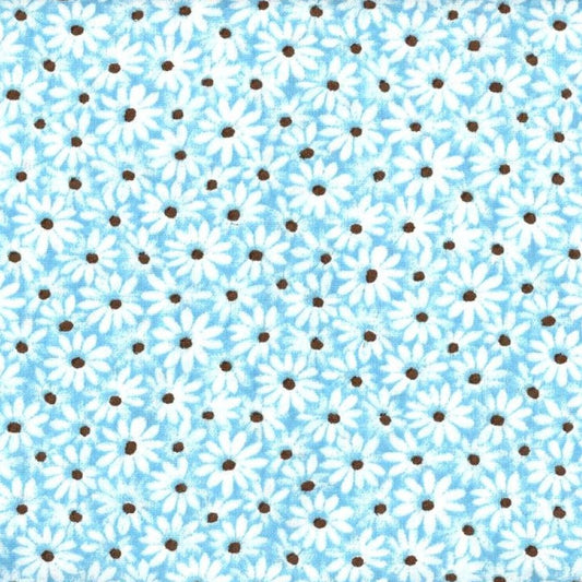 Calico Daisy Fabric - Ice - By the yard