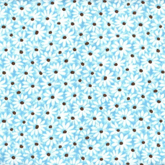Calico Daisy Fabric - Ice - By the yard