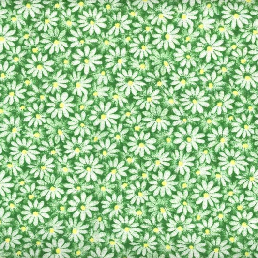 Calico Daisy Fabric - Kelly - By the yard