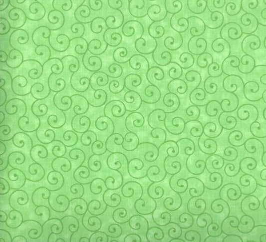 Swirls Fabric - Lime - By the yard