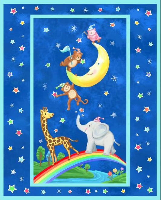 Children's Over the Moon Fabric Panel