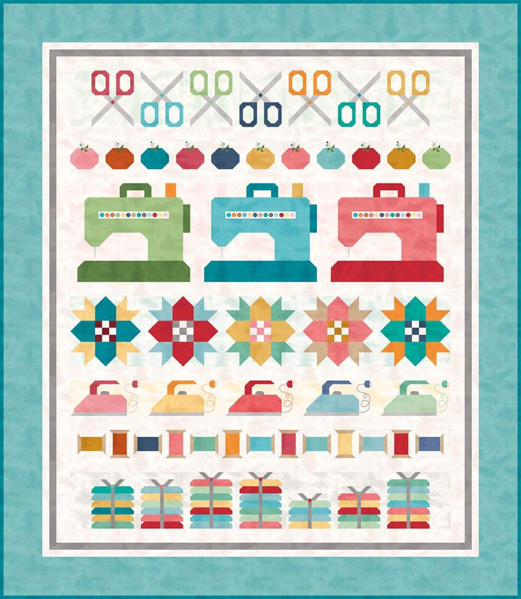 Bee in my Bonnet Sew by Row Quilt Pattern