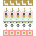 Burlap and Blossom Hibiscus Row Quilt Pattern