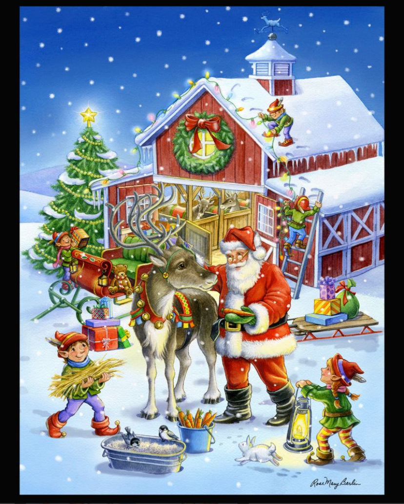 Ready Rudolph Fabric Panel