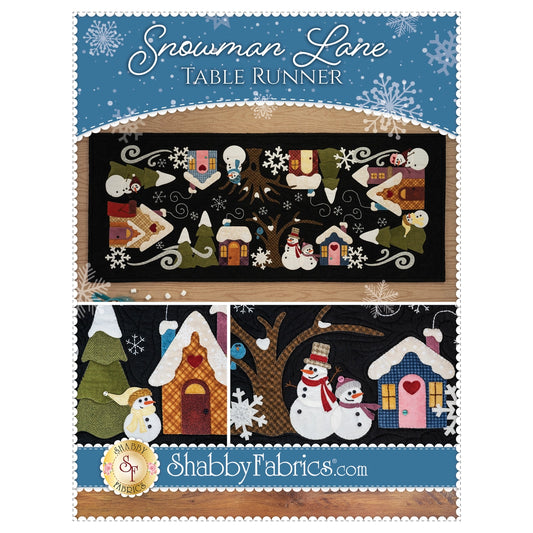 Shabby Fabrics Snowman Lane Table Runner Pattern