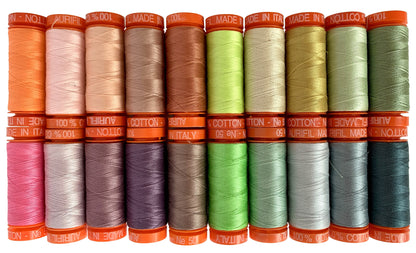 Tula Pink Aurifil Neons and Neutrals Thread Set ~ Small Spools