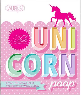 Tula Pink Aurifil Unicorn Poop Thread Set