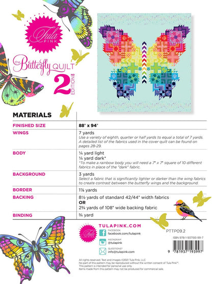 Tula Pink The Butterfly Pattern 2nd Edition Quilt Pattern