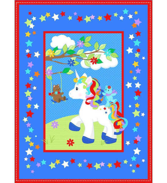 Children's Unicorn Fabric Panel