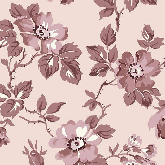 Midnight Garden Blush Wide Back Fabric - By the yard