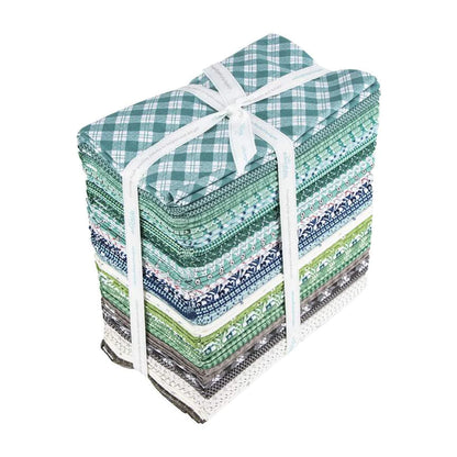 Bee Plaids 1-Yard Bundle Teal 25pc
