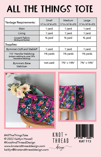 Knot & Thread All the Things Tote Pattern