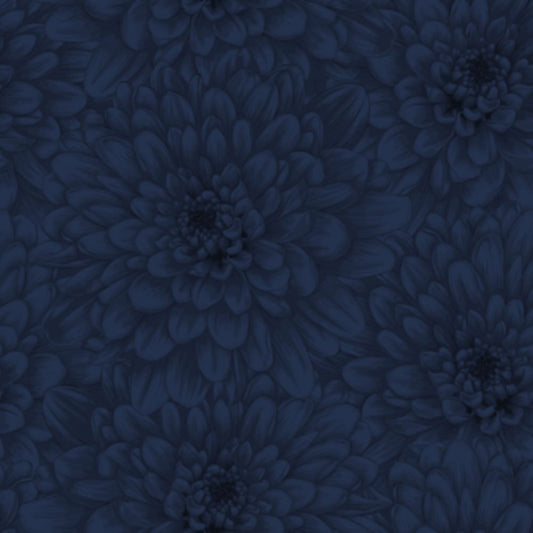Bloom Fabric - Navy - By the yard